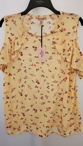 Juicy Couture Womens Cherry Ruffle Cold Shoulder